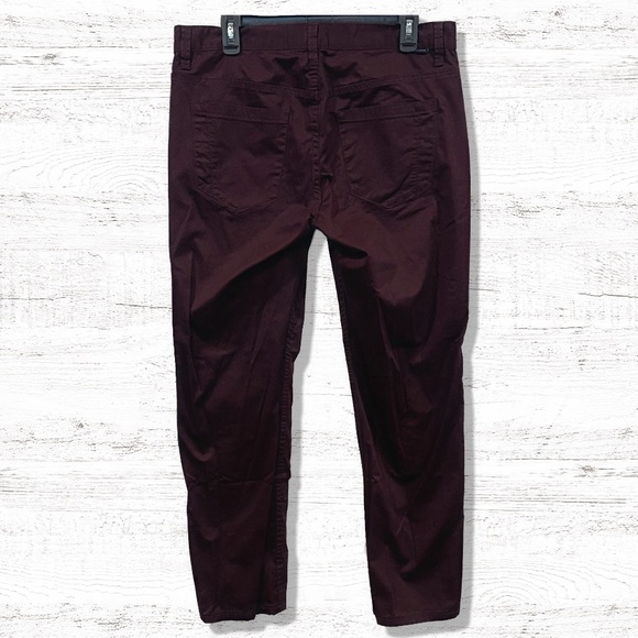 Perry Ellis Burgundy Red Slim Fit Jeans Dress Pants Men’s Size 34x30 - Picture 2 of 4
